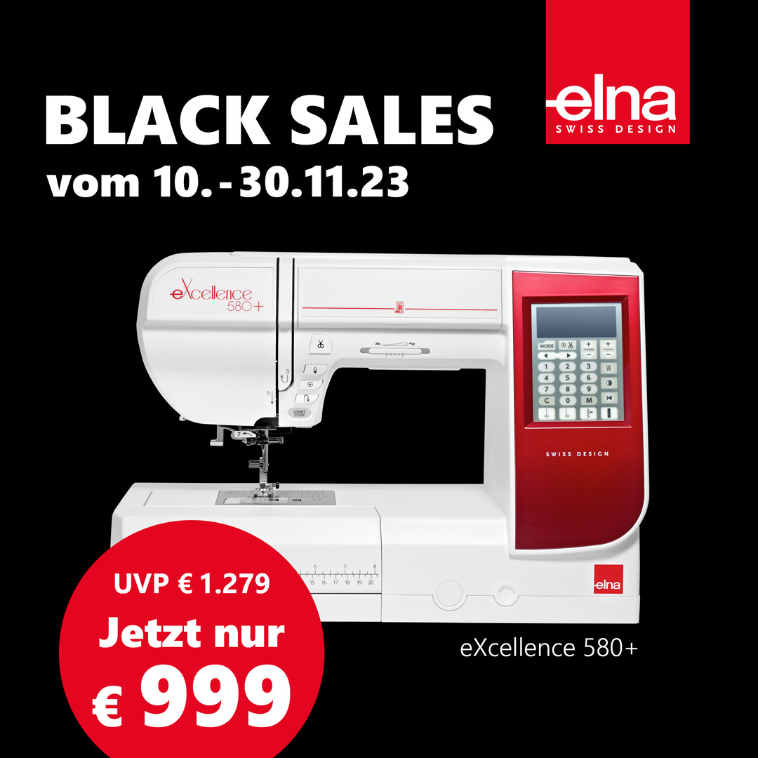 Black sales bei Elna eXcellence 580+ reduziert